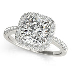 Platinum Halo Engagement Ring