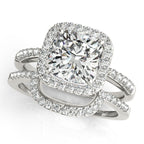 Platinum Halo Engagement Ring - Image 3