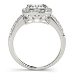 Platinum Halo Engagement Ring - Image 2
