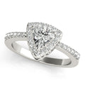 Platinum Pear Halo Engagement Ring