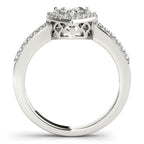 Platinum Pear Halo Engagement Ring - Image 2