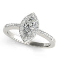 Platinum Halo Engagement Ring