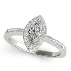 Platinum Halo Engagement Ring