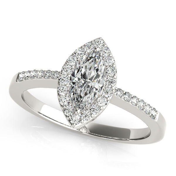 Platinum Halo Engagement Ring