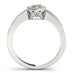 Platinum Halo Engagement Ring - Image 2