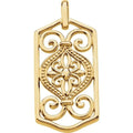 Scroll Design Filigree Pendant