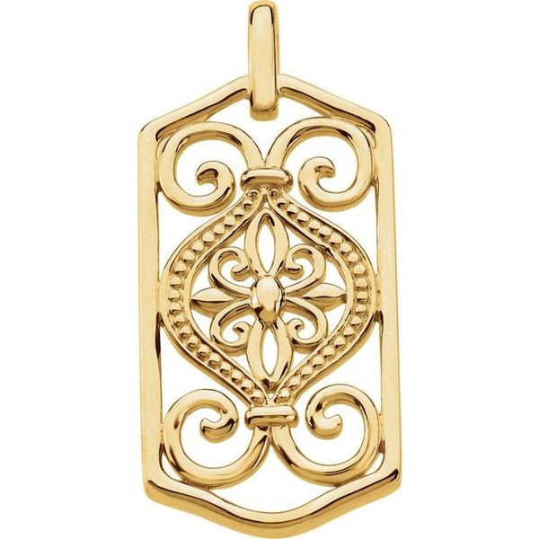 Scroll Design Filigree Pendant