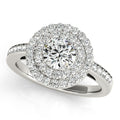 Platinum Round Halo Engagement Ring