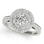 Platinum Round Halo Engagement Ring