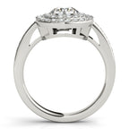 Platinum Round Halo Engagement Ring - Image 2