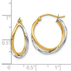 Leslie's 14K Two-tone Polished Hinged Earrings - Image 4