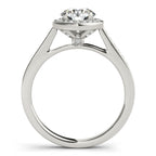 Platinum Round Halo Engagement Ring - Image 2