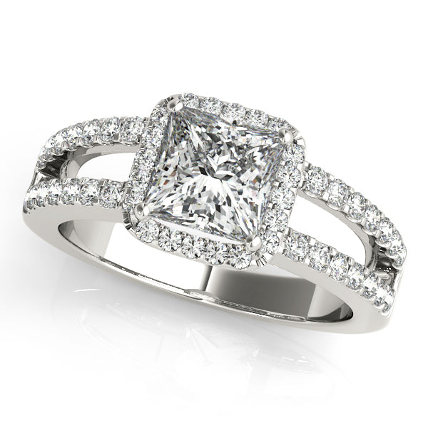 Platinum Halo Engagement Ring