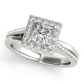 Platinum Halo Engagement Ring