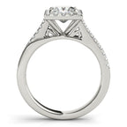 Platinum Halo Engagement Ring - Image 2