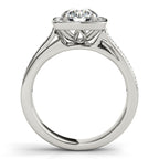 Platinum Round Halo Engagement Ring - Image 2