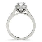Platinum Round Halo Engagement Ring - Image 2