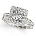 Platinum Halo Engagement Ring