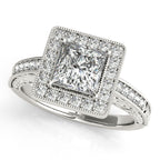 Platinum Halo Engagement Ring