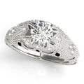 14K White Gold Antique Engagement Ring