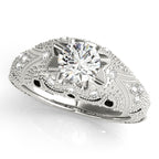 14K White Gold Antique Engagement Ring