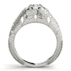 14K White Gold Antique Engagement Ring - Image 2