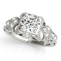 14K White Gold Antique Engagement Ring