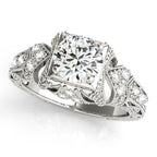 14K White Gold Antique Engagement Ring