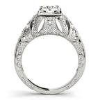 14K White Gold Antique Engagement Ring - Image 2
