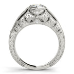 14K White Gold Antique Engagement Ring - Image 2