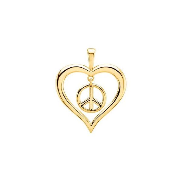 Heart Peace Sign Pendant