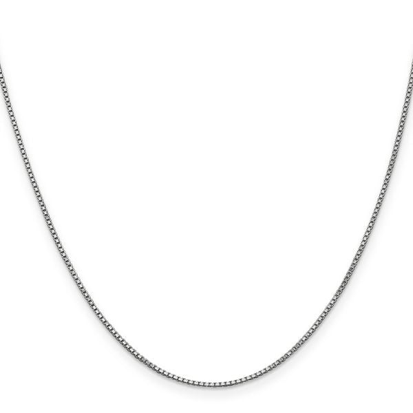 Leslie's 14K White Gold 1mm Box Chain - Image 2