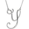 Script Initial Necklace