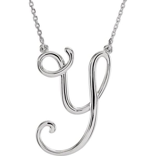 Script Initial Necklace