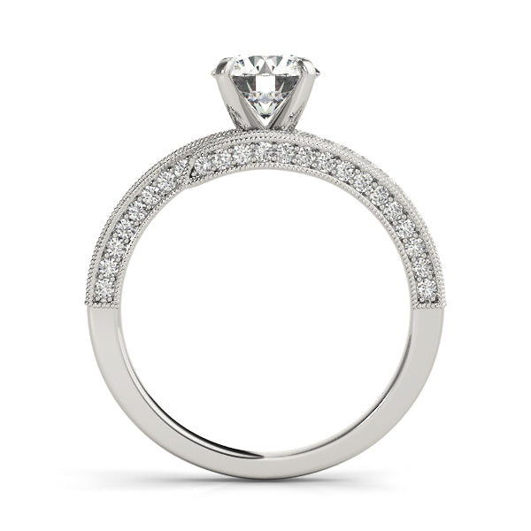 14K White Gold Bypass-Style Engagement Ring - Image 2