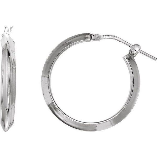 Knife-Edge Tube Hoop Earrings