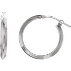 Knife-Edge Tube Hoop Earrings