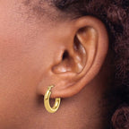 Leslie's 14K Polished Hoop Earrings - Image 3