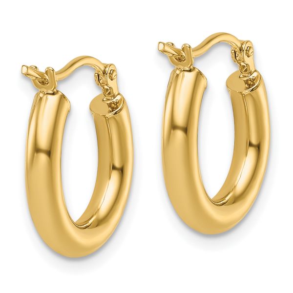 Leslie's 14K Polished Hoop Earrings - Image 4
