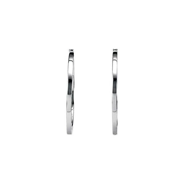 Hinged Square Tube Hoop Earrings - Image 2