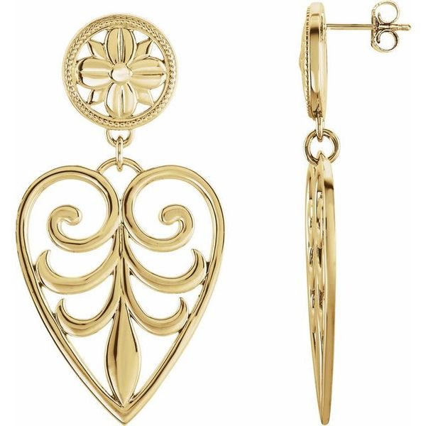 Filigree Heart Earrings