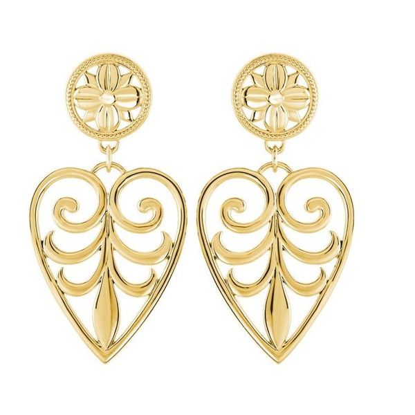 Filigree Heart Earrings - Image 2