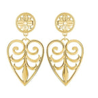 Filigree Heart Earrings - Image 2