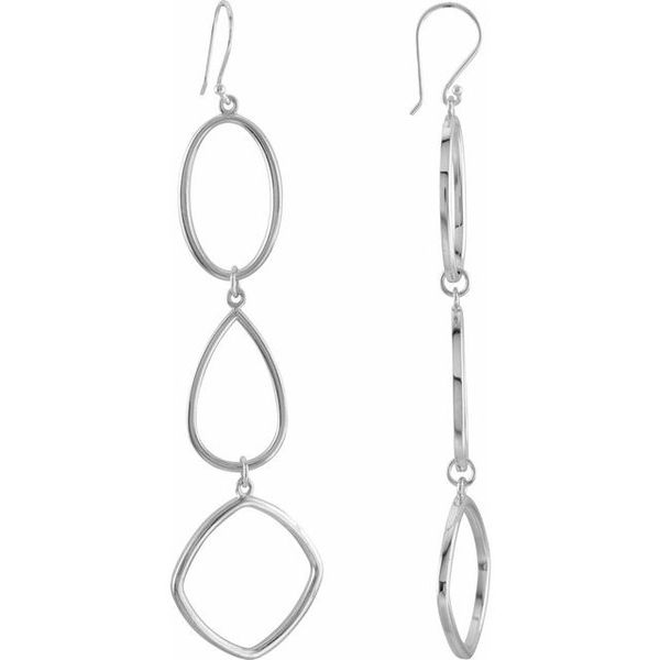 Open Silhouette Dangle Earrings - Image 2