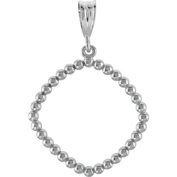 Beaded Cushion Silhouette Pendant