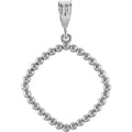 Beaded Cushion Silhouette Pendant