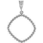 Beaded Cushion Silhouette Pendant