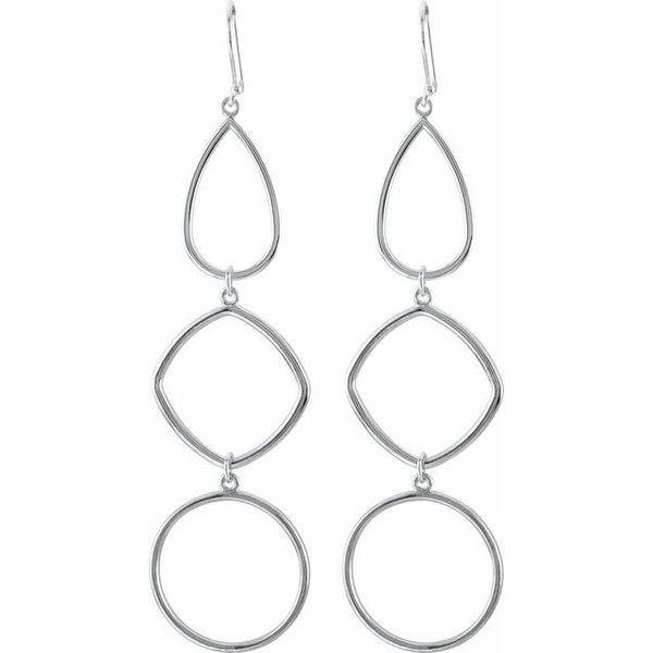 Open Silhouette Dangle Earrings - Image 2