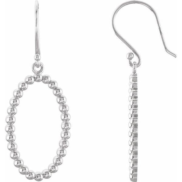 Beaded Oval Earrings - Image 2