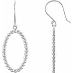 Beaded Oval Earrings - Image 2